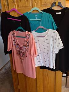 lot 1521 image: Ladies shirts, L and XL.