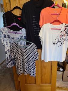 lot 1522 image: Ladies shirts, L and XL.