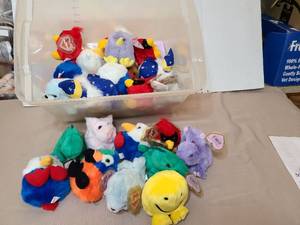 lot 3009 image: Puffkins in clear tote, no lid