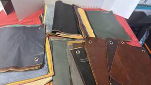 lot 3101 image: Leather sample pieces