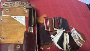 lot 3102 image: Leather and animal sample pieces