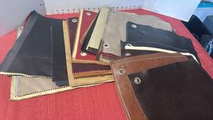 lot 3106 image: Leather Swatch Sample Set with Grommets