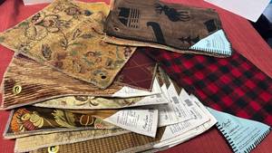 lot 3122 image: Upholstery samples