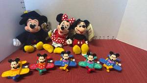 lot 3225 image: Disney Mickey Mouse Plush Collection and Airplane Toys