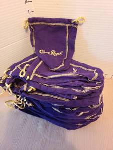 lot 7023 image: Crown Royal bags, approx 30