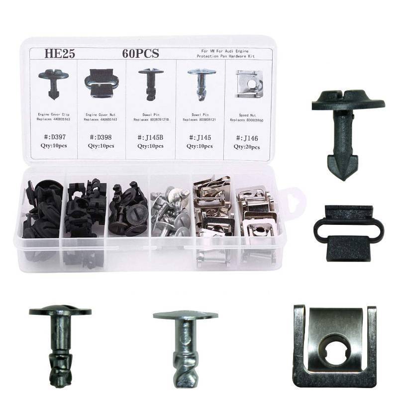 lot 18375 image: ANTS PART 60Pcs Engine Undertray Cover Clips Bottom Metal Screw Bolt Kit for Audi VW