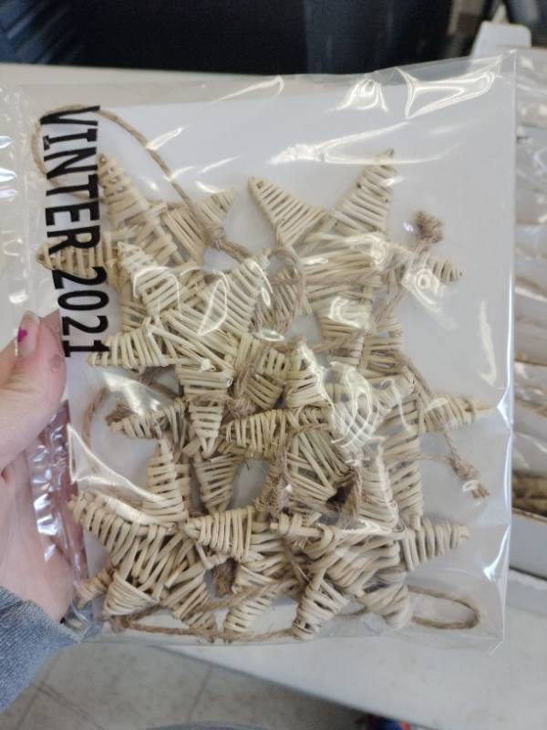 lot 20155 image: IKEA Vinter Woven Ornaments - 10 Pcs - 4 Pack