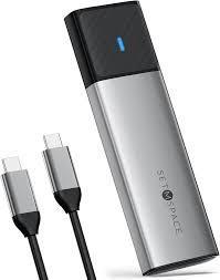 lot 20004 image: SSD Enclosure Tool-Free, SETMSPACE M.2 NVME SSD Enclosure USB C 10Gbps, Aluminum NVME Enclosure PCIe M-Key to USB C, External M.2 Enclosure Only for NVME SSDs 2230224222602280(Grey)