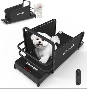 lot 558 image: Dog Treadmill  Adjustable Speed 1 8kmh Pet Treadmill for Dogs  Indoor Dog Exercise & Training Machine  Quiet Home Pet Running Equipment with LED Display for Time, Distance & Calories