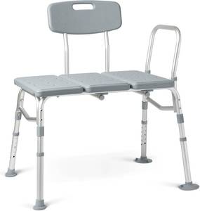 lot 2122 image: Medline Transfer Bench for Bathtubs and Showers, Adjustable Shower Bench and Bath Seat For Seniors and adults, Slip-resistant Feet, Heavy-Duty 400 lb. Weight Capacity, Tool-Free Assembly