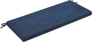 lot 3143 image: baibu 36 Inch Classic Solid Color Bench Cushion with Ties, Non-Slip Indoor Rectangle Bench Seat Cushion Standard Size Foam Pad with Machine Washable Cover - One Pad Only (Dark Blue, 36x15x1.5in)