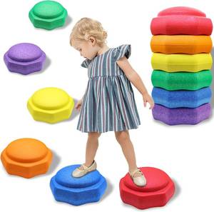 lot 3151 image: Stepping Stones for Kids   6 pcs EPP Balance Sensory Kids Stepping Stones for Toddlers 1-3 for Indoor Outdoor Activity Promoting Toddlers Balance and Coordination Skills