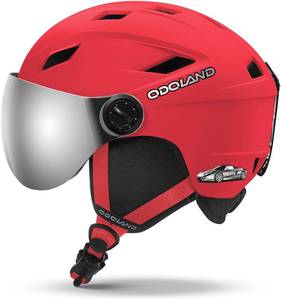 lot 3156 image: Odoland Kids Ski Helmet with 2-in-1 Visor Goggles for Boys & Girls, Adjustable Snowboard Helmet with Magnetic Buckle Strap for Children Ages 3-12 Skiing & Snowboarding