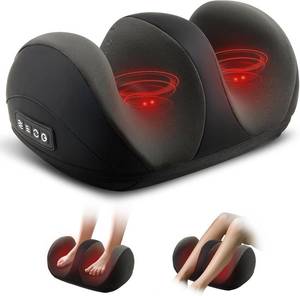 lot 3169 image: Foot Massager with Heat, Shiatsu Kneading Foot and Calf Electric Massager Machine with Roller, Massage FeetArmCalfAnkle for Relax, Plantar Fasciitis, Pain Relief, Gifts for Women & Men, Black