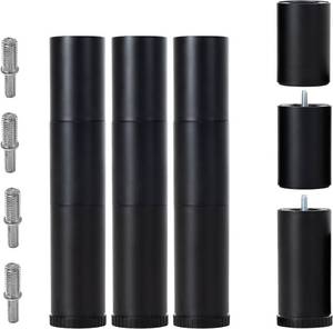 lot 3179 image: Adjustable Bed Legs Replacement for Adjustable Bed Base Frame, 4 Kind Threads Include,12 inch 3-in-1 Screw in Legs Set of 4