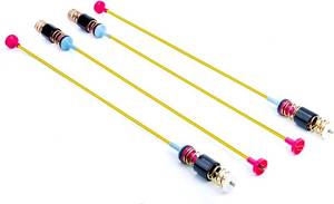 lot 3180 image: Washer Suspension Rods Kit DC97-18610F (4 Pcs) Compatible with Samsung Washing Machine WA50R5200AW, WA50K8600AV, WA52M7750AV, WA54M8750AW, Spring Rods Maintains Balance (28.3 In)