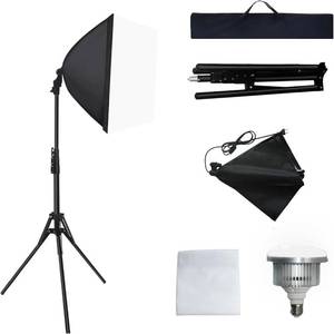 lot 3191 image: Photo Studio Softbox Lighting Kit, 16 x 16 inches, 5500K LED Bulb, Continuous Lighting for VideoPhotography (RGX0021)