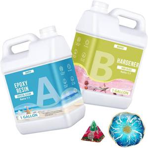 lot 3192 image: OcePor Epoxy Resin-2 Gallon, Crystal Clear Epoxy Resin Kit, No Yellowing No Bubble Art Casting for Art Crafts, Jewelry Making, Wood & Molds(1 Gallon x 2)