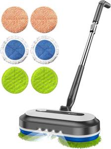 lot 3206 image: Cordless Electric Mop, Electric Spin Floor Mop with LED Headlights & Water Sprayer, Long-Lasting Battery, Large 290ml Tank, Self-Propelled Floor Cleaner with Adjustable Tube for All Floors