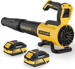 lot 3221 image: Leaf Blower Cordless , 560CFM & 180MPH Lightweight Leaf Blower, 2 Speed Electronic Control, 20V Electric Blower for Driveway, Lawn & Yard Care