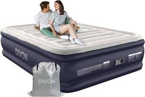 lot 3240 image: Air Mattress Full with Built in Pump,18Raised Blow Up Mattress 2 Mins Self-InflationDeflation,Upgraded Thicker Inflatable Mattress Air Bed with Storage Bag for Guests,Home Camping 660 lbs Max
