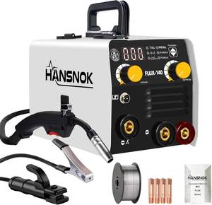 lot 3251 image: HANSNOK 130A MIG Welder 110V, 3-in-1 Flux CoreLift TIGStickGasless MIG Welding Machine with Digital Display IGBT Inverter,110V Portable Welding Equipment