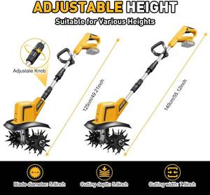 lot 3262 image: DEVONIC Cordless Electric Garden Tiller,21V 330RPM Tiller Cultivator 8 Tilling Width and 6 Depth Garden Rototiller with 2  2.0Ah Batteries for LawnGardening (Cordless Tiller2 Batteries)