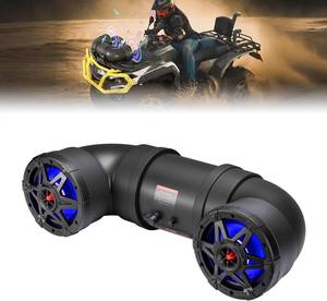lot 3267 image: $110 KEMIMOTO ATV Speaker 6.5 Inch Bluetooth-connectivity ATV UTV Sound Bar w 20 RGB Light Modes, 2X Full Range Speakers 2X Tweeters Boat Sound System Compatible with Polaris Sportman Fourtrax Can Am