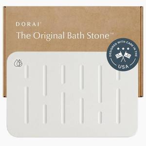 lot 3271 image: Dorai Home Bath Stone Mat 23.6x15.4   Luxury Diatomite Stone Mat, Quick-Dry, Non-Slip, Rain Sandstone