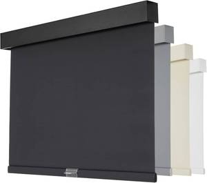 lot 3289 image: Persilux Cordless Blackout Roller Shades with Valance, Thermal Insulated Fabric Window Blinds, Free-Stop Shades for Home, Door and Bedroom (Black, 34.5W x 72H)