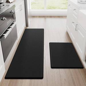 lot 4216 image: StepRite Kitchen Mats, 2PCS Kitchen Rugs, Cushioned Anti Fatigue Kitchen Mats for Floor, Non-Slip Standing Desk Mat, Waterproof Kitchen Rug Set for Kitchen, Floor, Office, 17.3x3017.3x47, Brown