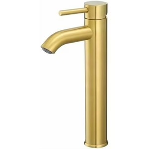 lot 4218 image: Vessel Sink Faucet Brushed Gold Tall Bathroom Faucets Single Handle One Hole Rv Vanity Lavatory Bathroom Sink Faucet