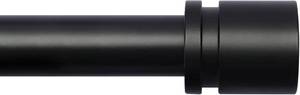 lot 4248 image: Lot of 5 with bonus box, Curtain Rods for Windows 16 to 48 or 60 Inches Max Adjustable Length 1 Inch Diameter Window Curtain Rod with Aluminium Finials, Black