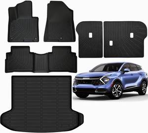 lot 4299 image: Car Floor Mats for Kia Sportage 2026 2025 2024 2023 Gas Cargo Liners All Weather Full Set TPE Carpet Cover Waterproof Trunk Protector Odorless Cover Fuel Car Mats Accessories 6 Pieces