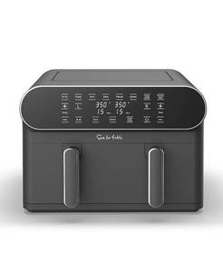 lot 4312 image: $286 Sur La Table 11 Quart Single or Double Basket Air Fryer - Gray