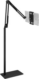 lot 5099 image: Tablet Floor Stand with 5LB Metal Base, Overhead Bed Phone Stand Angle Height Adjustable Holder, Universal Floor Stand Compatible with iPhone iPad Pro Air Mini, Samsung Tab, Kindle, E-Readers