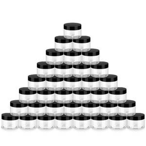lot 5102 image: 36 Pack 4 OZ Plastic Jars with Lids, BPA Free, Reusable, Refillable Transparent Cosmetic Containers for Bath Salts, Cosmetics, Powders, Beauty Product and Small Accessories