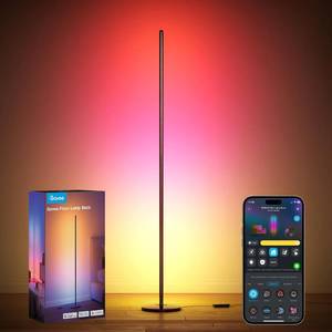 lot 5118 image: Govee RGBIC Floor Lamp Basic, LED Corner Lamp Compatible with SmartThings, Alexa, and Matter, Smart Modern Floor Lamp with Music Sync and 16 Million DIY Colors, Standing Lamp for Bedroom Living Room