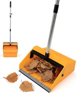 lot 5119 image: Large Commercial Dustpan with Comb Long Handle Upright Heavy Duty Dust Pan Outdoor Indoor for Courtyards, Garages, Lobbies, Shopping Malls, Market Floors, Sidewalks, Classroom Floor Cleaning