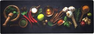 lot 5123 image: UpNUpCo Artistic Beautiful Anti Fatigue Kitchen Floor Mat - Unique Floor Mats - Pain Relief Padded Kitchen Mats - Floor Mats For In Front Of Sink - Memory Foam 47X17.5X10mm Spicy Spice