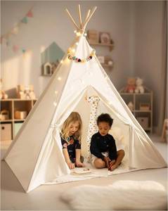 lot 5126 image: Playvibe Teepee Tent for Kids- Toddler Tent & Reading Corner for Kids, Playhouse Gift, Nursery Decor & Indoor Play, Winter Indoor Retreat Toy Fort for Toddler