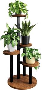 lot 5138 image: Bamworld Plant Tables Indoor Corner Plant Stand Tall Metal Wood Plant Shelf Outdoor Indoor Plant Table Rack 5 Tier Tier Plant Stand Garden Accessories for Living Room Balcony Patio