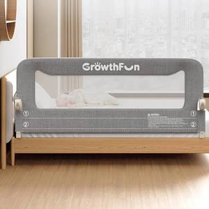 lot 5141 image: Foldable Bed Rail for Toddlers, 59in Reinforced Carbon Steel Frame&Connectors, Breathable Cationic Fabric, Safety Toddler Bed Rails for Queen, King, Twin, Full, No-Tool Setup.
