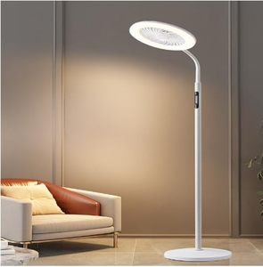 lot 5188 image: Floor Fan With Lights,Super Silent Multifunctional Dimming Fan,Vertical Touch LED Fan Floor Light,Dual-Purpose Foor Lamp for Floor Fans,Modern Infinite Dimming Floor Light for PianoRoom,Bedroom