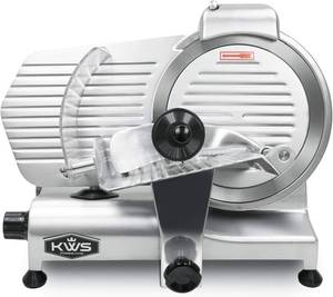 lot 5222 image: $368 KWS 10NS Commercial 10 Meat Slicer, 320W High-Torque Motor, Precision Stainless Steel Blade, Deli-Style Thin Slicing, Built-In Sharpener, Heavy-Duty Aluminum Body for Meat, Cheese & Semi-Frozen Foods