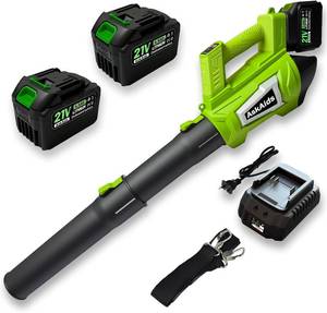 lot 5231 image: Leaf Blower Cordless, Electric Leaf Blower with 2 x 4.5Ah Batteries and Charger, 5 Speed Modes, 1 x Adjustable Shoulder Strap, Lightweight Leaf Blowers for Blowing Lawn Care, Garden, Patio Cleaning