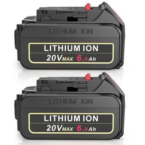 lot 502 image: PENGJBATTER 2 Packs 6.0Ah Replace Battery for DeWalt 20V Battery, High-Capacity Lithium Baterias Compatible with DeWalt 20V Max Battery DCB206 DCB205 DCB207 & 20 Volt DCFDCDDCG Series Power Tools - Retail $37