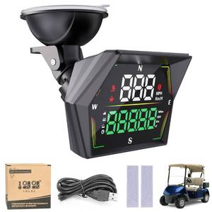 lot 559 image: 10L0L Golf Cart GPS Speedometer, HUD Digital Display with MPHKMH, Compass Overspeed Alarm Fatigued Driving Alert, Auto Brightness, Plug & Play Universal for Yamaha, EZGO, Club Car & All Vehicle - Retail $25