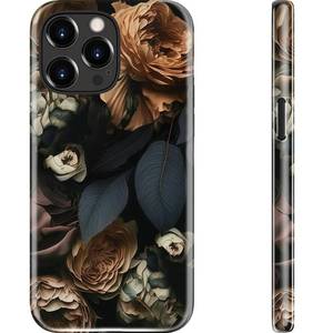 lot 567 image: DEENAKIN for iPhone 13 Pro Case - Wireless Charging Compatible - Dual-Layer Hard Shell & Silicone Cover - Protective Phone Case with Trendy Cute Designs for Women - Vintage Rose Elegance - Retail $17