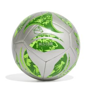 lot 576 image: Adidas MLS Club Soccer Ball, Silver MetallicGreen, 3 - Retail $17